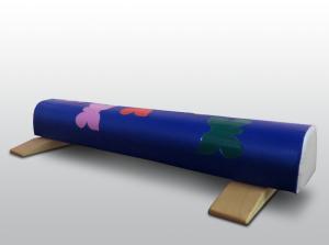 Купить Бревно гимнастическое 1,5м круглое напольное мягкое с аппликацией (с опорами) в Сусумане 